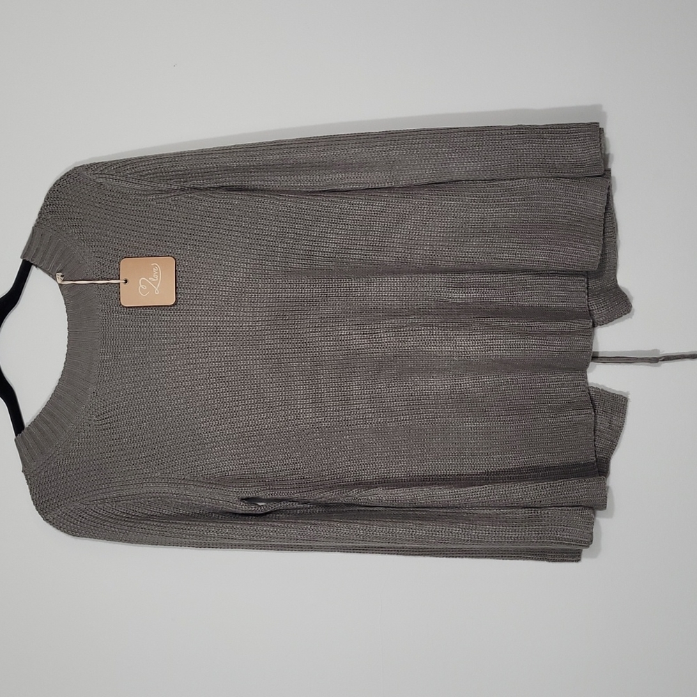 New NWT Love boutique brand oversized gray sweater
